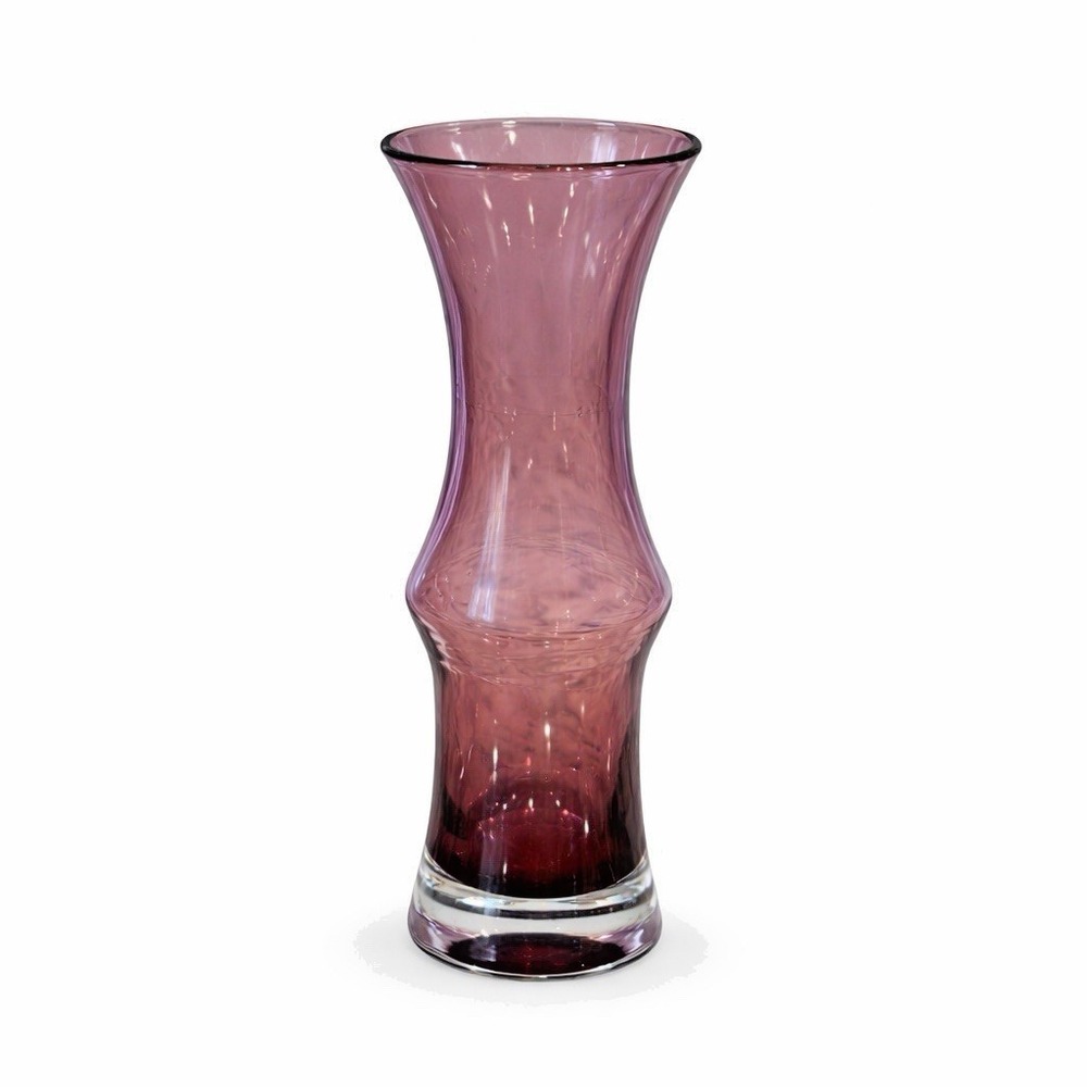 Vintage Amethyst Purple Art Glass Bud Vase 7" MCM Viking Style